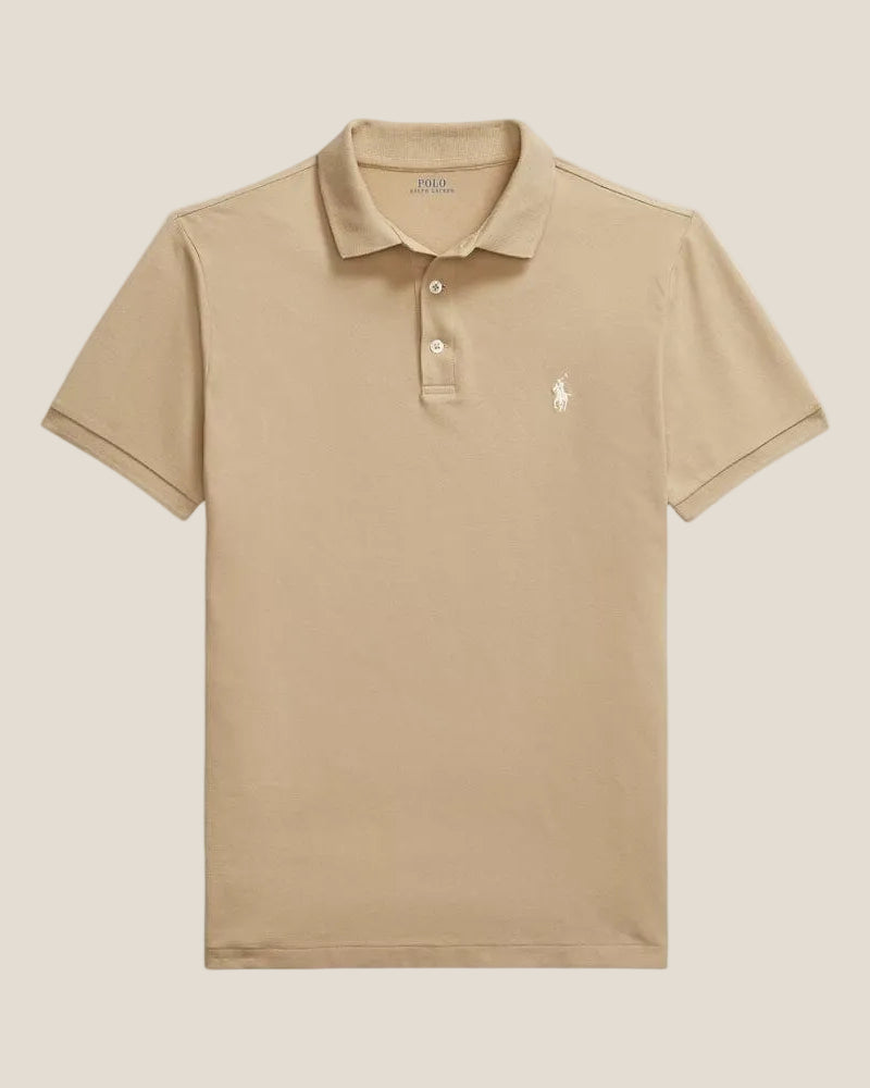 Polo en mesh extensible coupe slim personnalisée Ralph - 1 acheté, 1 offert