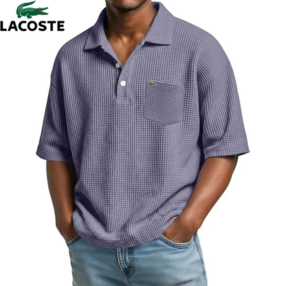 Lacoste – Polo homme texturé avec poche poitrine | 1 acheté = 1 offert