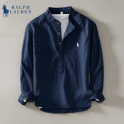 Ralph Chemise casual en lin rayée premium - 1 achetée,  1 offerte
