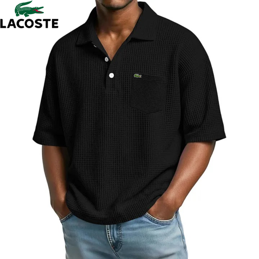 Lacoste – Polo homme texturé avec poche poitrine | 1 acheté = 1 offert