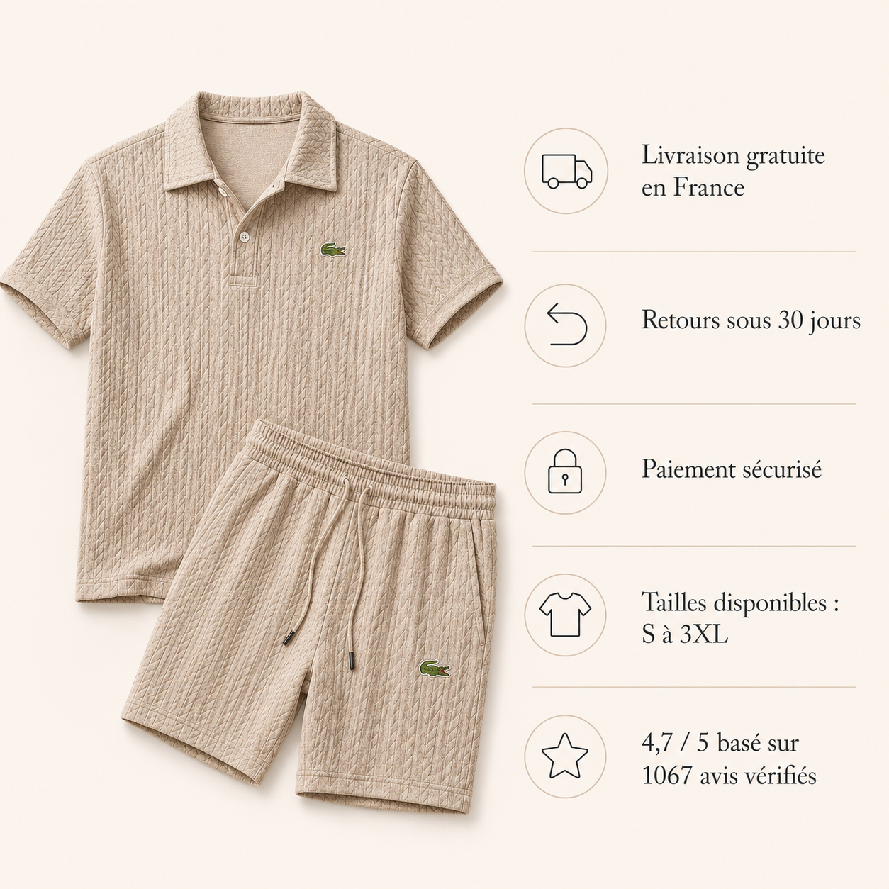 LC-Ensemble Premium Chemise + Short